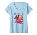 Disney Sleeping Beauty Aurora It's A Dreamy Fourth Birthday T-Shirt avec Col en V