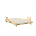 Karup Design - Social Bäddsoffa Natur/Beige 140cm inkl 2 Ryggstöd/Sidobord från Sleepo