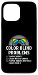 Coque pour iPhone 13 Pro Max Color Blind Problems Lunettes de test de cécité Arc-en-ciel