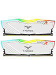 Team Group T-Force Delta RGB DDR4-3200 - 32GB - CL16 - Dual Channel (2 pcs) - Intel XMP - Hvit med RGB