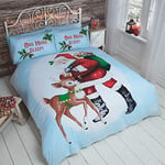 Rapport Home Kingsize Christmas Duvet Cover Set: One More Sleep Winter Christmas Santa Bedding Set