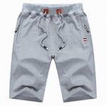 2022 nya herrshorts sommarbyxor Bomull Casual Sweat Bermudas Herr Svart Homme Klassiskt märkeskläder Strandshorts Man Z 55-67kg for XL Gray