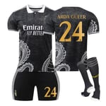 23-24 Real Madrid fotboll uniform drak mönster version barn och vuxna set sportlag uniform NO.24 ARDA GULER 1 1 NO.24 ARDA GULER 26