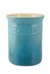 Le Creuset Pot à Ustensiles, 1,1 L, Céramique, Bleu Caraïbes, 71501111700001