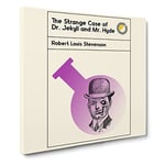 Book Cover The Strange Case of Dr Jekyll and Mr Hyde Modern Canvas Wall Art Print Ready to Hang, Framed Picture for Living Room Bedroom Home Office Décor, 20x20 Inch (50x50 cm)