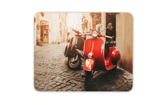 Red Scooter Mouse Mat Pad - Moped Bike Motorbike Retro Cool Computer Gift #15070