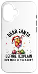 Coque pour iPhone 16 cher père Noël, avant que je ne t'explique, à quel point connais-tu Noël