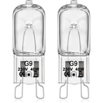 Ampoule G9 Pour Four, Halogène Ampoules 230V 40W G9 Halogen Dimmable,500LM Lampe à Tolérance de 300°C,Pour Four