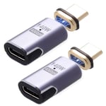 IVIVTOR Adaptateur USB C magnétique, 24 broches USB4 Type C PD 140 W Charge rapide et transfert de données 40 Gb/s et sortie vidéo 4K @ 60 Hz – Lot de 2 pour ordinateurs portables et téléphones mobile