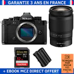 Nikon Zf + 24-200mm f/4-6.3 VR + 1 SanDisk 32GB Extreme PRO UHS-II SDXC 300 MB/s + 1 Nikon EN-EL15C + Ebook '20 Techniques pour Réussir vos Photos' - Appareil Photo Hybride