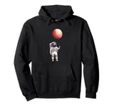 Astronaut Balloon / Space Man Holding Balloon Planet Pullover Hoodie