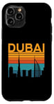 Coque pour iPhone 11 Pro Dubaï Emirats Arabes Unis Skyline City Retro Arabes Emirats Architecture