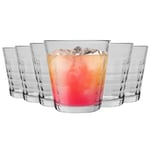 Duralex Prisme Glass Juice Water Tumblers Glasses Set Clear 220ml x6