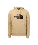 The North Face Mens Logo Hoodie in Beige Cotton - Size 2XL