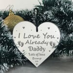 I Love You Already Daddy From Bump Gifts Engraved Heart New Daddy Baby Gift