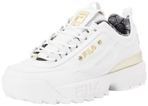 FILA Femme Disruptor P WMN Basket, White-Gold, 42 EU