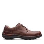 Clarks Mens Nature Three Shoes, Mahogany Leather, 6.5 UK