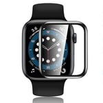 Apple Watch Series 7/8 41/45mm Skärmskydd PET Svart ram Transparent