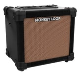 Monkey Loop MLA-10AC - Amplificateur de Guitare Acoustique - Amplificateur Combo 10 W - Haut-Parleur 5 Pouces 4 Ohm - Option d'alimentation avec 6 Piles AA avec Adaptateur Secteur