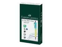 Faber-Castell Poly Ball Urban - Kulspetspenna - Blå - Extra Bred - Indragbar (Paket Om 5)