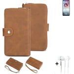 Wallet + Protective case for Oppo Reno6 Z 5G cover brown