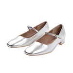 Where´s That From Womens/Ladies Minsk PU Buckle Detail Wide Low Heel Ballet Shoes - 8 UK Wide