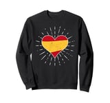 Spain Spanish Flag Vintage Heart Espana Fan Retro Sweatshirt