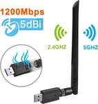 Dual Band WiFi Dongle AC 1200Mbps USB WiFi-sovitin WiFi Dongle