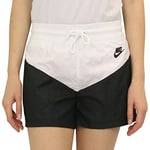 Nike Women W Nsw HRTG Short Wvn Shorts - Black/White/Black, Large