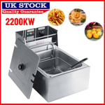 Commercial Electric Deep Fryer Fat Chip Single Dual Tank Large Stainless Steel