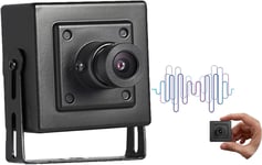 Hd 5Mp Caméra Ip Poe D'Intérieur Avec Audio/Microphone, 3.6Mm Objectif 80° Télévision P2P Audio Mini Caméra Vidéo Cctv, H.265 Détection De Mouvement (I706-P-A-Hs)