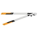 Fiskars Coupe-branches à enclume pour bois sec et dur, Système à crémaillère PowerGear X, Taille L, Diamètre de coupe: 5,5 cm, Revêtement antiadhésif, Acier trempé, Longueur: 80 cm, Noir/Orange, LX99, 1020189