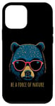 Coque pour iPhone 12 mini Be a Force of Nature Message inspirant Motif ours