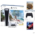 Pack Console PlayStation 5 - Horizon Forbidden West + Manette DualSense Noir + GT7 PS5 + Uncharted PS5