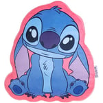 Disney Stitch Coussin Enfant Peluche 3D Canapé ou Lit, Coussins Décoratifs, Décoration Chambre Ado Fille Garçon - Cadeau Enfant (Bleu/Rose Stitch, L35 x W33)