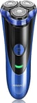 NWOUIIAY Electric Razor Shavers for Men Wet & Dry Shavers for Men with 3 Rotating Heads Pop-up Trimmer and USB Fast Rechargeable Beard Razor with LED Charge Indicator