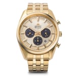 Orient Contemporary RN-TX0301G Panda Gold Solar Analog Chronograph Men Watch NEW