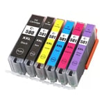 Set of 6 PGI580XL & CLI581XL Ink Cartridges For Canon TS8350 Inkjet Printers