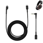 2 En 1 Améliorer Câble Audio De Remplacement Écouteurs, Accessoire De Audio Casque De Jeu, Câble Jack Audio Câble Détachable De 3,5Mm 5 Pieds, Pour Steelseries Arctis 3, Arctis 5, Arctis 7 Pro