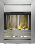 Adam Helios Electric Inset Fire - Brushed Steel