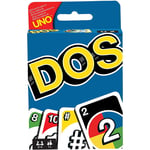 DOS Card Game Wild Card UNO Mattel Family Kids Flip Fun Gift Christmas