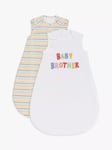 John Lewis ANYDAY Baby Brother Baby Sleeping Bag, 2.5 Tog, Pack of 2