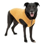 Kurgo Pullover pour chien Core Sweater, Compatible avec harnais pour chien, Polaire légère, Avec fermeture éclair à double sens, Taille L, Orange