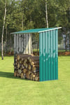 Garden Outdoor Metal Firewood Log Storage Shed