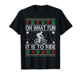 Oh What Fun It is To Ride Biker Santa Xmas Christmas T-Shirt