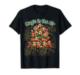 Magic in the Air with Adorable Capybaras - Christmas Tree T-Shirt