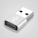 Adaptateur USB USB-C mâle vers Micro USB type-c OTG,convertisseur femelle pour Macbook Samsung S20,connecteur USBC OTG - Type Silver