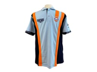 Gulf Racing Pro Polo-Shirt. Retro Lysblå L