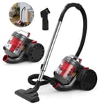 Cylinder Vacuum Cleaner Corded Hoover Bagless Lightweight Compact Vac 700W 2L