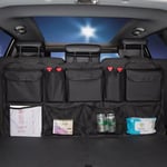 Start - Organisateur Coffre Voiture Rangement avec 9 Poches, Multipurpose Organisateur de Coffre Sacs de Coffre de Voiture Pliables, Tissu Oxford